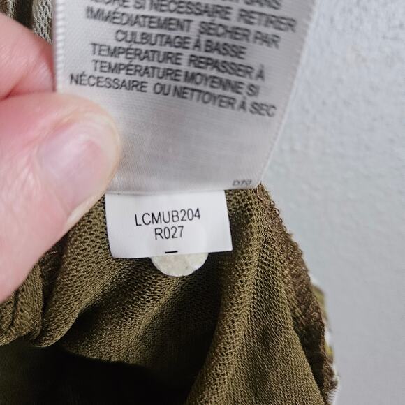 Liz Claiborne Top Womens XL Leopard Print Sheer‎ Mesh Y2K Fitted Scoop Neck - Picture 9 of 10